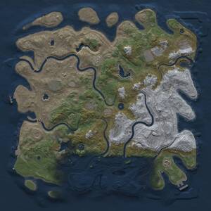 Thumbnail Rust Map: Procedural Map, Size: 4800, Seed: 287127839, 16 Monuments