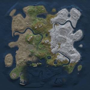 Thumbnail Rust Map: Procedural Map, Size: 3600, Seed: 248446241, 12 Monuments