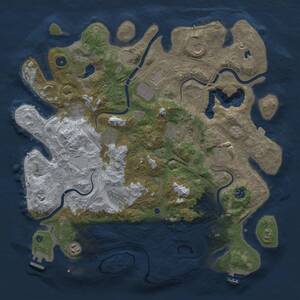 Thumbnail Rust Map: Procedural Map, Size: 4300, Seed: 4132013, 16 Monuments