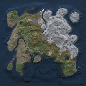 Thumbnail Rust Map: Procedural Map, Size: 3250, Seed: 1798156652, 12 Monuments