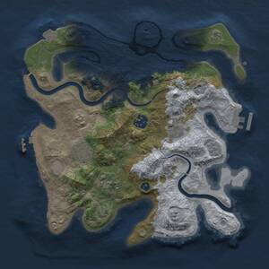 Thumbnail Rust Map: Procedural Map, Size: 3000, Seed: 1471744825, 10 Monuments