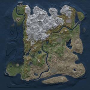 Thumbnail Rust Map: Procedural Map, Size: 4250, Seed: 46421101, 17 Monuments