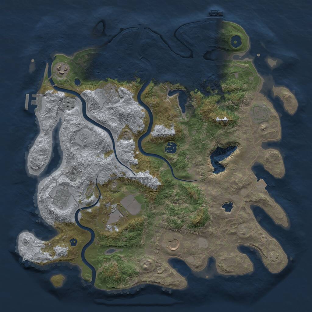 Rust Map: Procedural Map, Size: 4000, Seed: 759890191, 14 Monuments