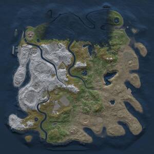 Thumbnail Rust Map: Procedural Map, Size: 4000, Seed: 759890191, 14 Monuments