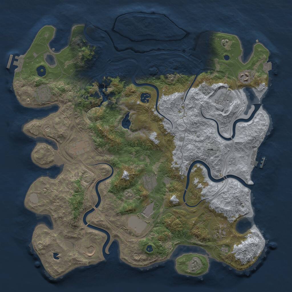 Rust Map: Procedural Map, Size: 4250, Seed: 1652555435, 16 Monuments