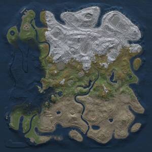 Thumbnail Rust Map: Procedural Map, Size: 4500, Seed: 1950732630, 17 Monuments