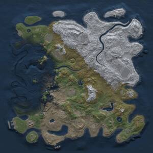 Thumbnail Rust Map: Procedural Map, Size: 4250, Seed: 548375711, 16 Monuments