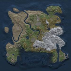 Thumbnail Rust Map: Procedural Map, Size: 3500, Seed: 1457435599, 13 Monuments