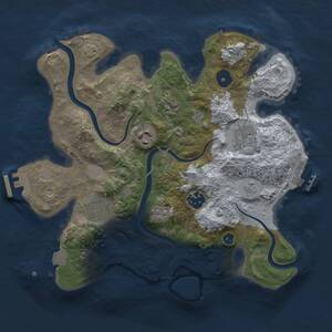 Thumbnail Rust Map: Procedural Map, Size: 3017, Seed: 5589, 12 Monuments