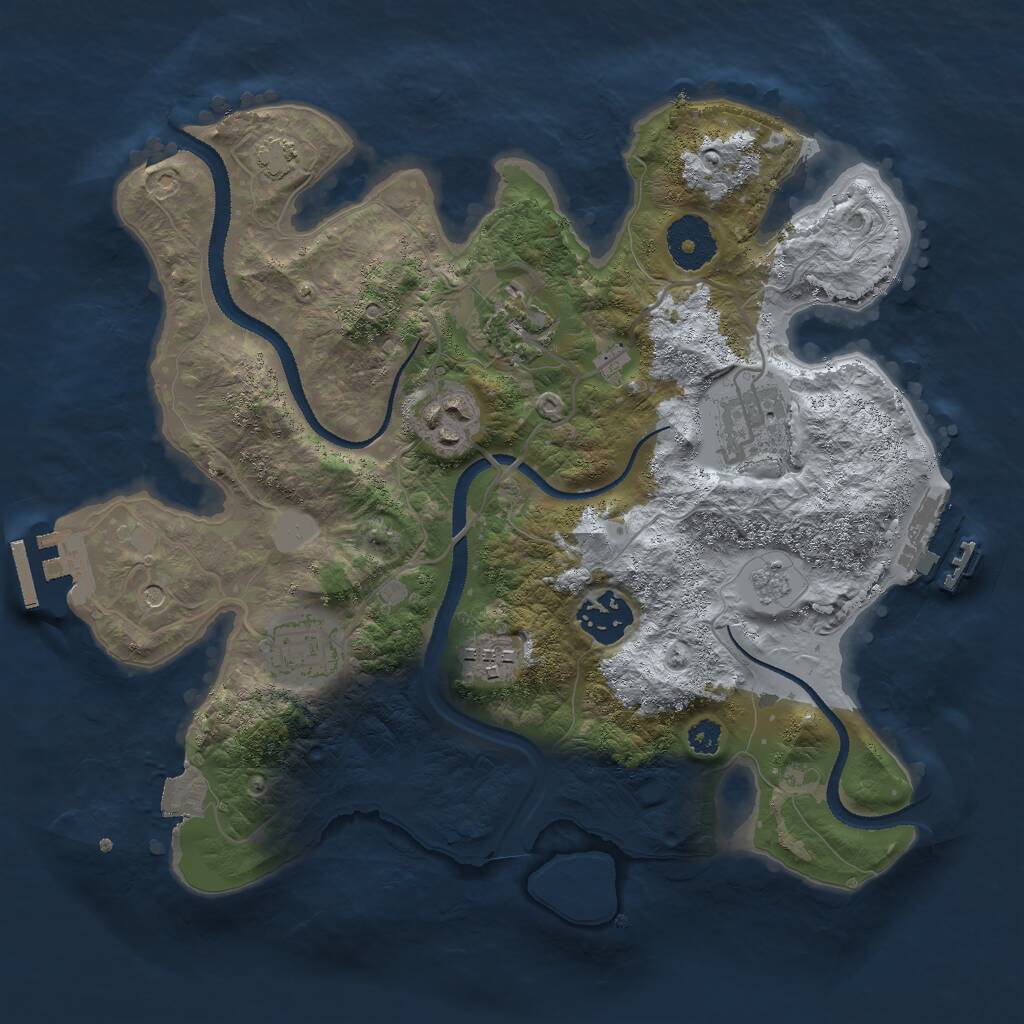 Rust Map: Procedural Map, Size: 3017, Seed: 5589, 12 Monuments