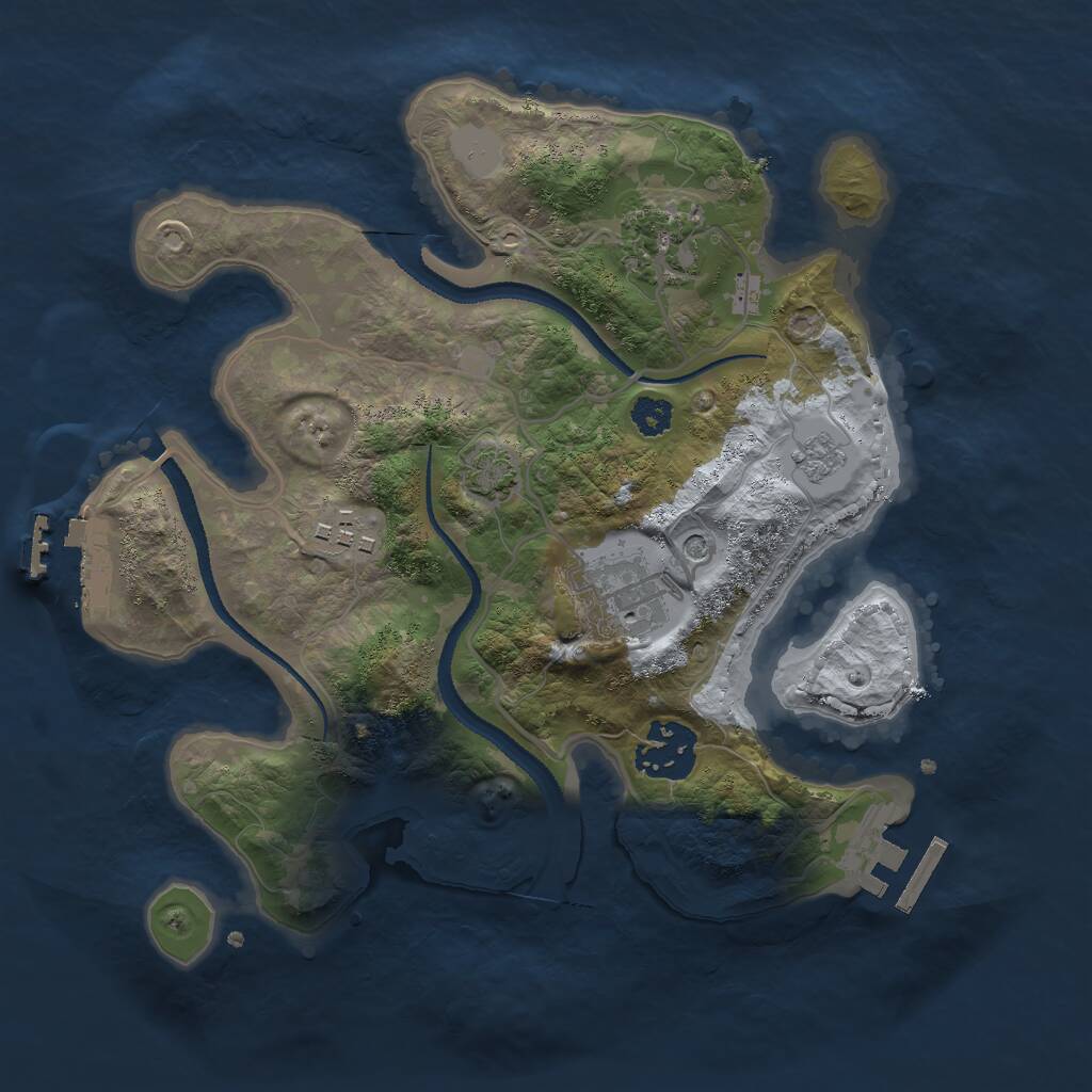 Rust Map: Procedural Map, Size: 2700, Seed: 1761912096, 10 Monuments