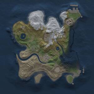 Thumbnail Rust Map: Procedural Map, Size: 2500, Seed: 1282733991, 9 Monuments