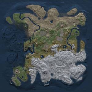 Thumbnail Rust Map: Procedural Map, Size: 4000, Seed: 1863605590, 14 Monuments