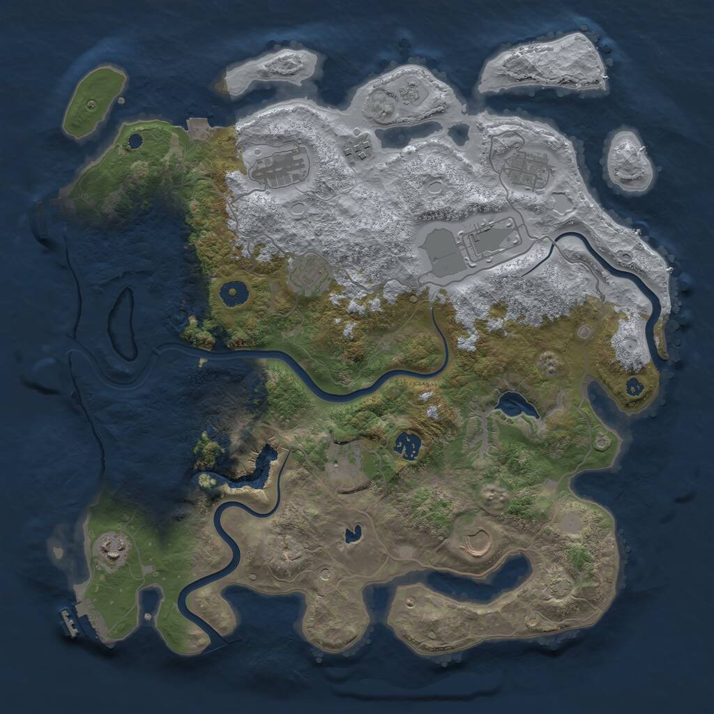 Rust Map: Procedural Map, Size: 4000, Seed: 1472236944, 15 Monuments