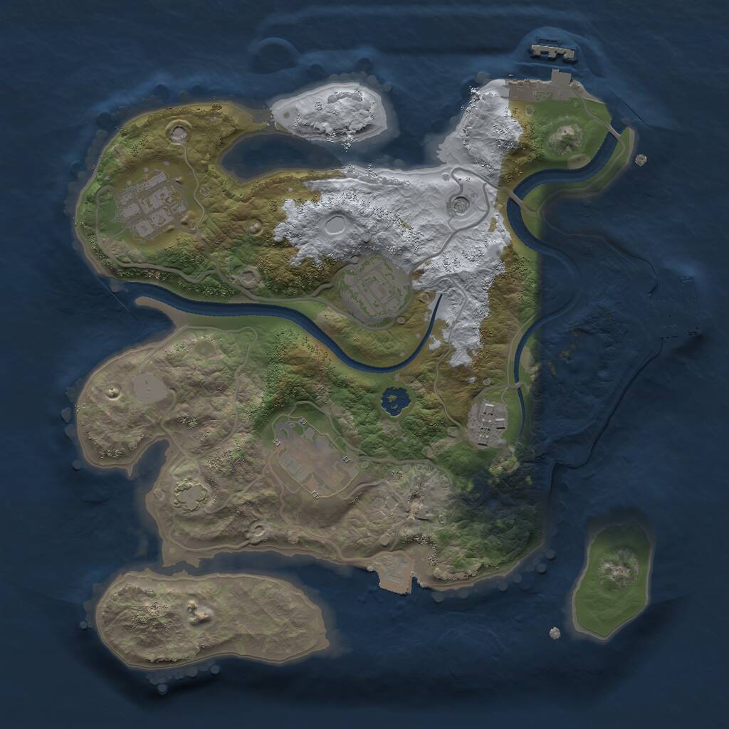 Rust Map: Procedural Map, Size: 2600, Seed: 511321, 9 Monuments