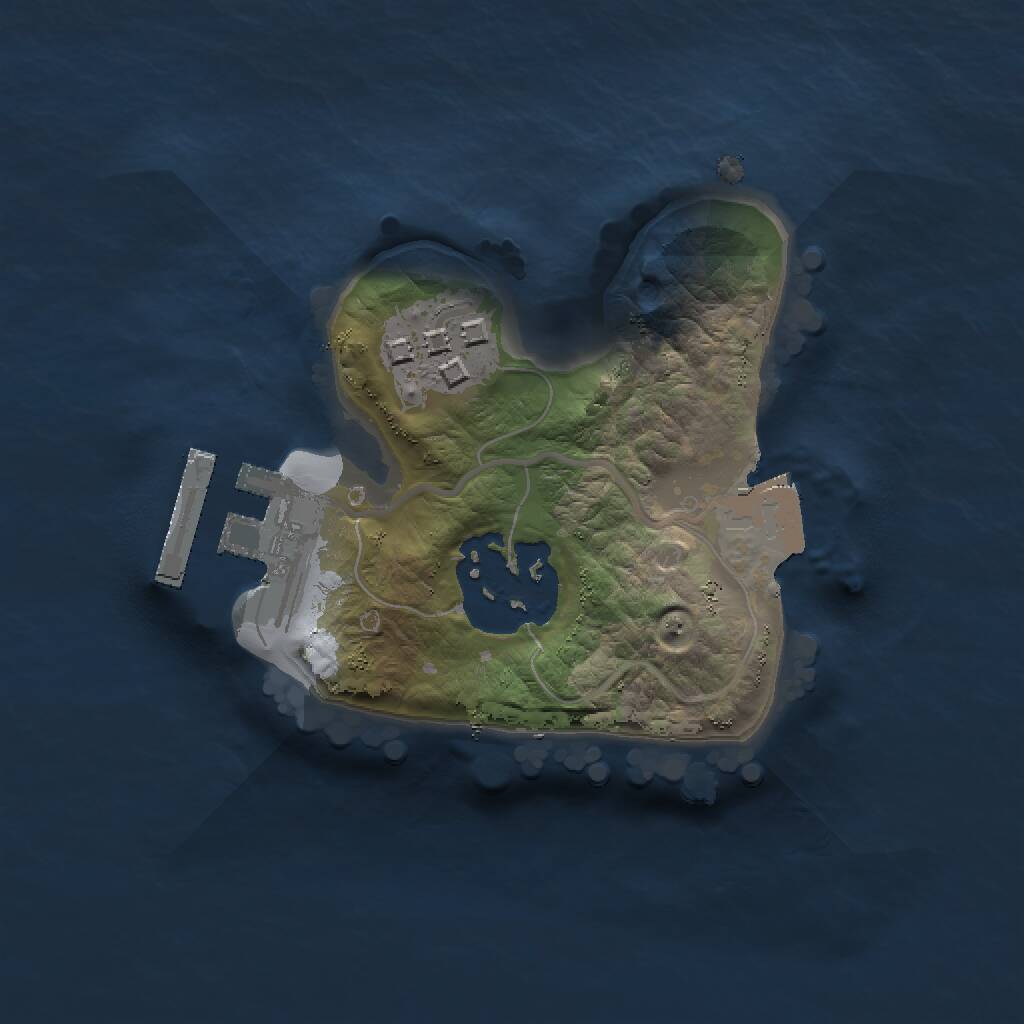 Rust Map: Procedural Map, Size: 1500, Seed: 1051454693, 4 Monuments