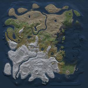 Thumbnail Rust Map: Procedural Map, Size: 4500, Seed: 982451, 15 Monuments