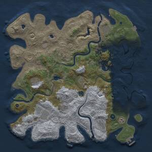 Thumbnail Rust Map: Procedural Map, Size: 4500, Seed: 379396662, 17 Monuments