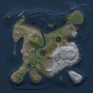 Thumbnail Rust Map: Procedural Map, Size: 2500, Seed: 1087190527, 8 Monuments