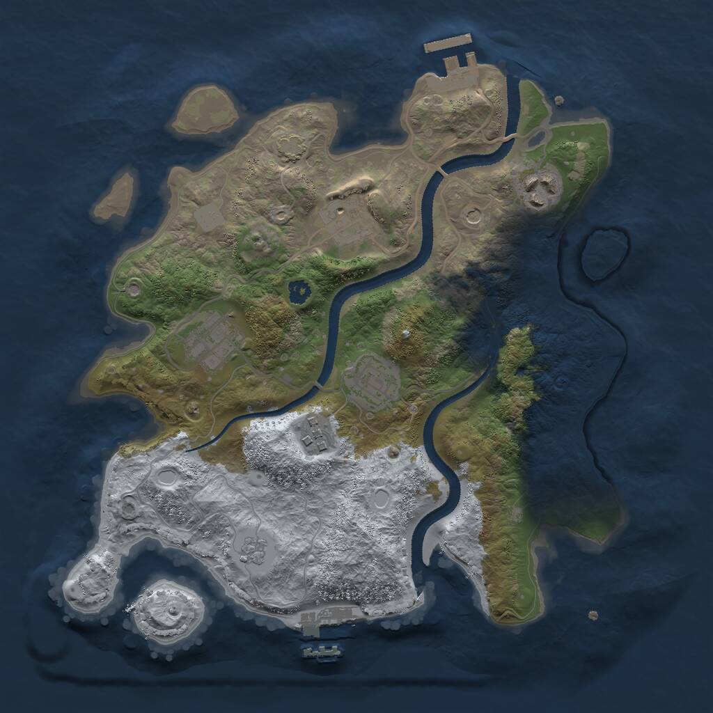 Rust Map: Procedural Map, Size: 3000, Seed: 301, 11 Monuments