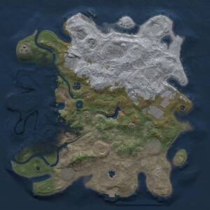 Thumbnail Rust Map: Procedural Map, Size: 4000, Seed: 687701940, 16 Monuments