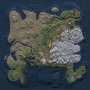 Thumbnail Rust Map: Procedural Map, Size: 4000, Seed: 814846515, 17 Monuments