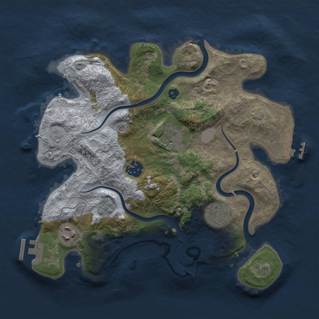 Rust Map: Procedural Map, Size: 3000, Seed: 11246, 11 Monuments