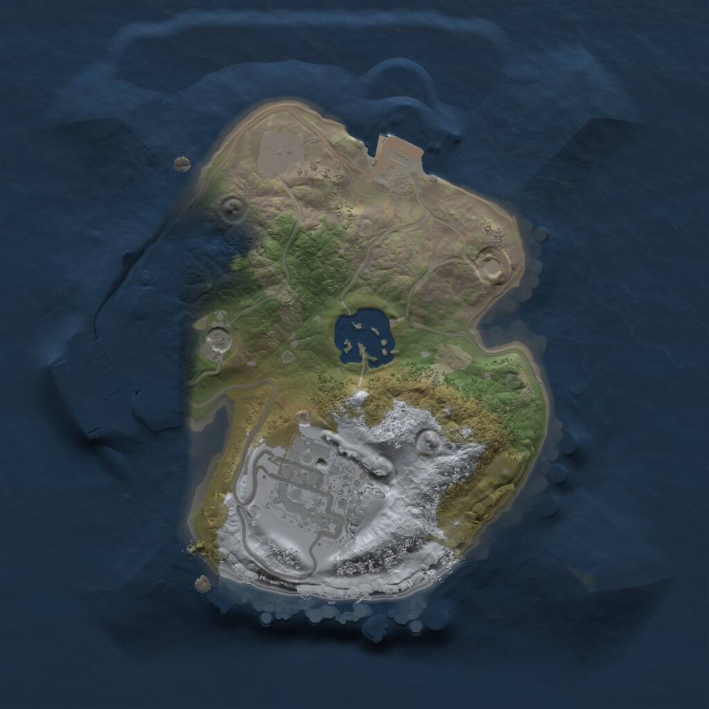 Rust Map: Procedural Map, Size: 1750, Seed: 1235648, 5 Monuments