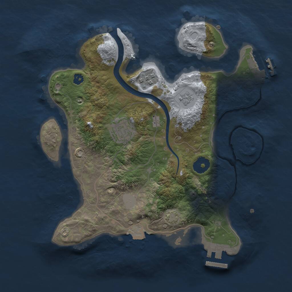 Rust Map: Procedural Map, Size: 2700, Seed: 187658909, 7 Monuments
