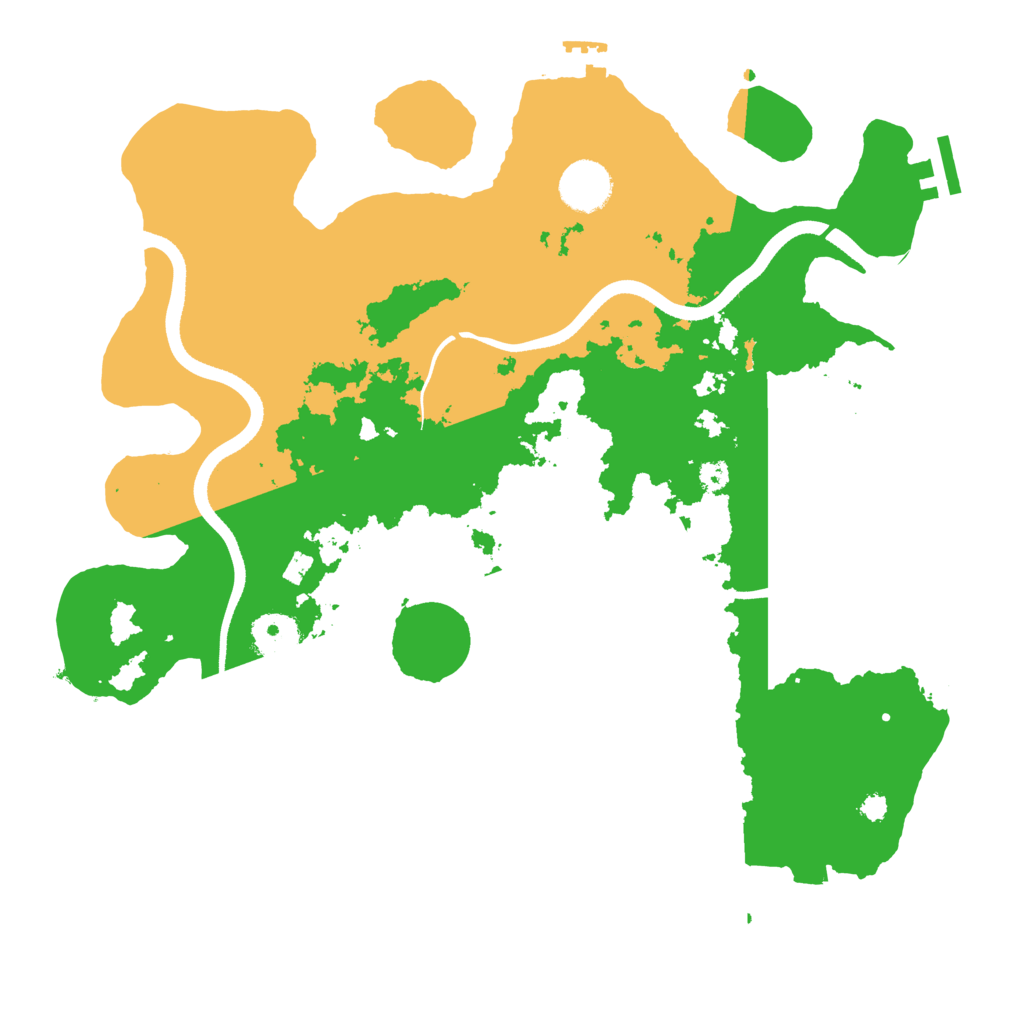 Biome Rust Map: Procedural Map, Size: 3500, Seed: 92810868