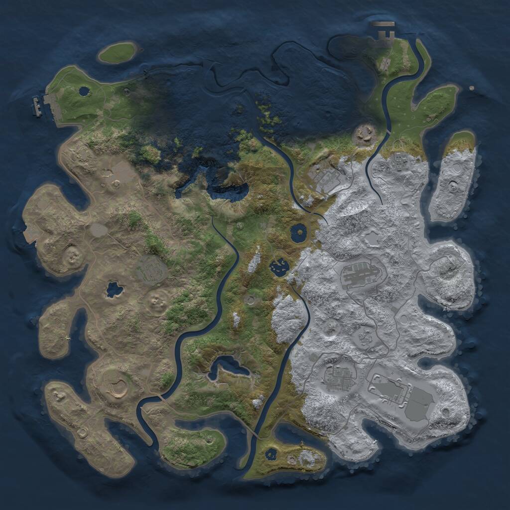 Rust Map: Procedural Map, Size: 4200, Seed: 1527447521, 16 Monuments