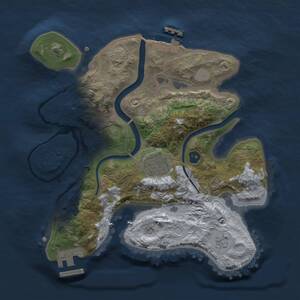 Thumbnail Rust Map: Procedural Map, Size: 2500, Seed: 1605099793, 7 Monuments