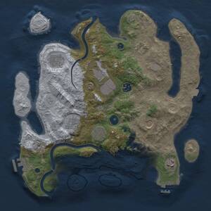 Thumbnail Rust Map: Procedural Map, Size: 3500, Seed: 66466, 15 Monuments