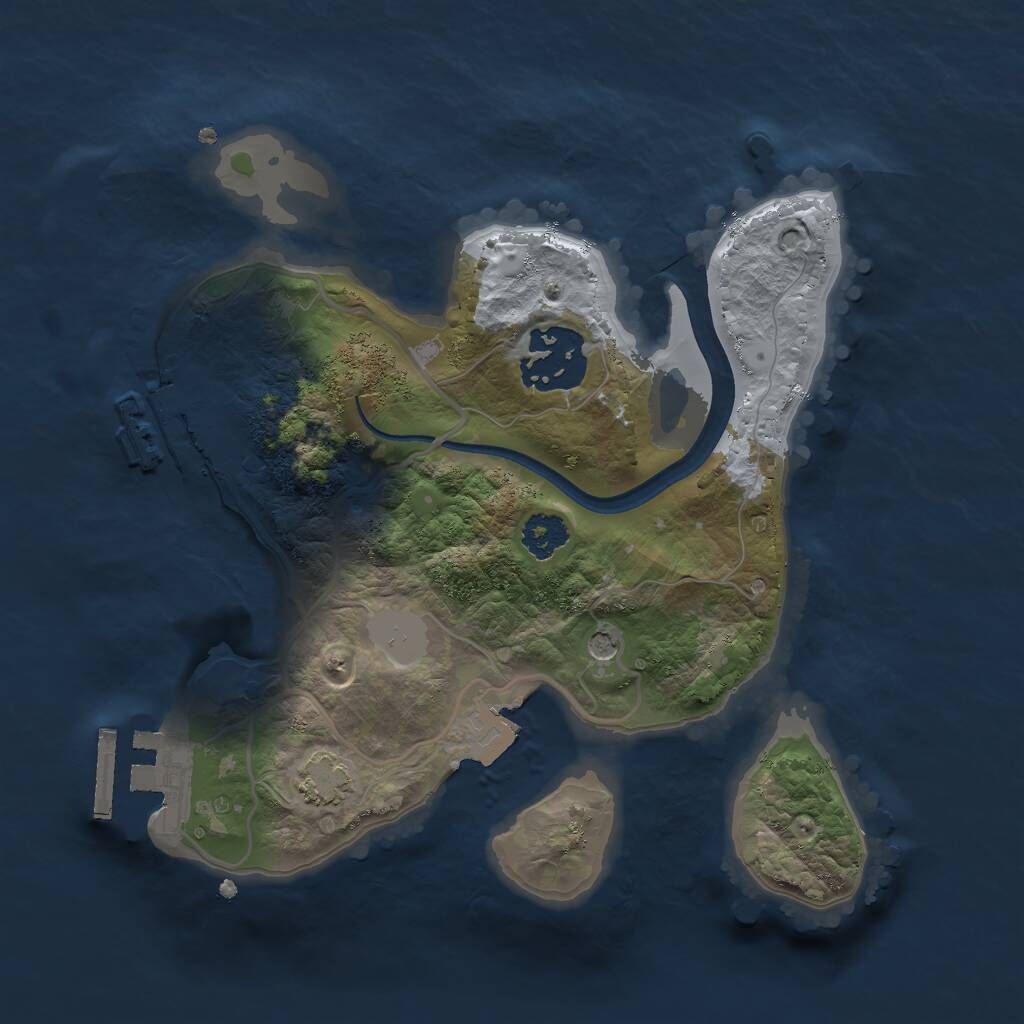 Rust Map: Procedural Map, Size: 2300, Seed: 362940223, 6 Monuments