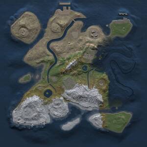 Thumbnail Rust Map: Procedural Map, Size: 2700, Seed: 85035723, 9 Monuments