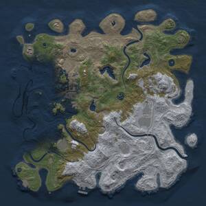 Thumbnail Rust Map: Procedural Map, Size: 4500, Seed: 1890105315, 15 Monuments