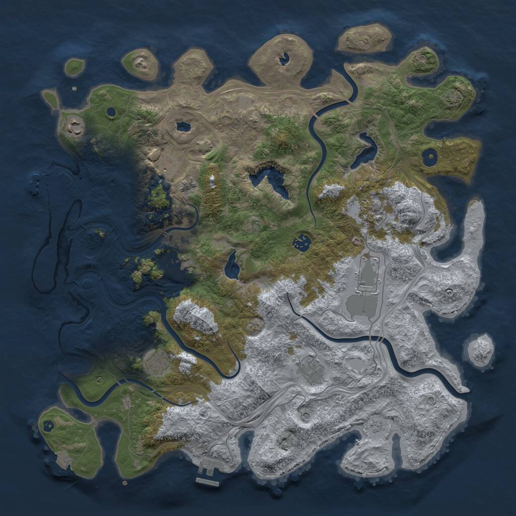 Rust Map: Procedural Map, Size: 4500, Seed: 1890105315, 15 Monuments