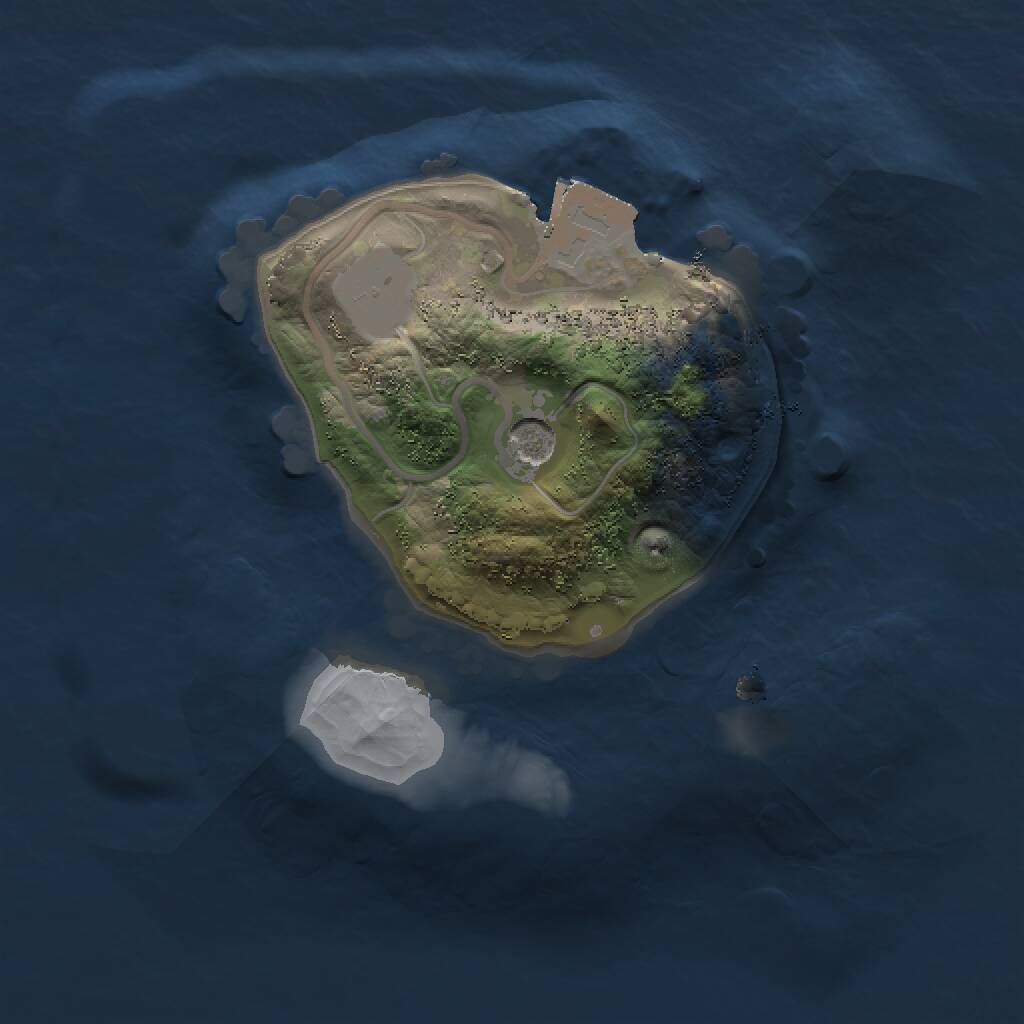 Rust Map: Procedural Map, Size: 1400, Seed: 551141925, 2 Monuments