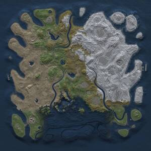 Thumbnail Rust Map: Procedural Map, Size: 4500, Seed: 744900521, 17 Monuments