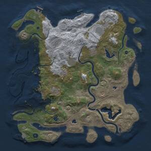 Thumbnail Rust Map: Procedural Map, Size: 4500, Seed: 591137423, 15 Monuments