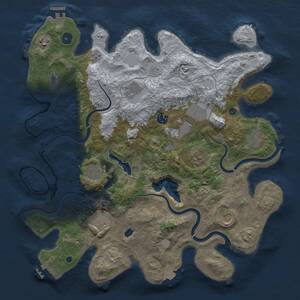 Thumbnail Rust Map: Procedural Map, Size: 4000, Seed: 529045968, 16 Monuments