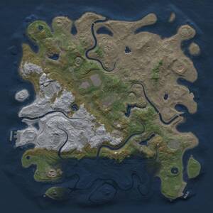 Thumbnail Rust Map: Procedural Map, Size: 4500, Seed: 824135969, 16 Monuments