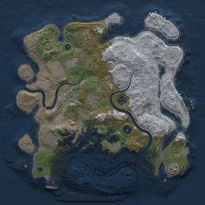 Thumbnail Rust Map: Procedural Map, Size: 3500, Seed: 145948451, 14 Monuments