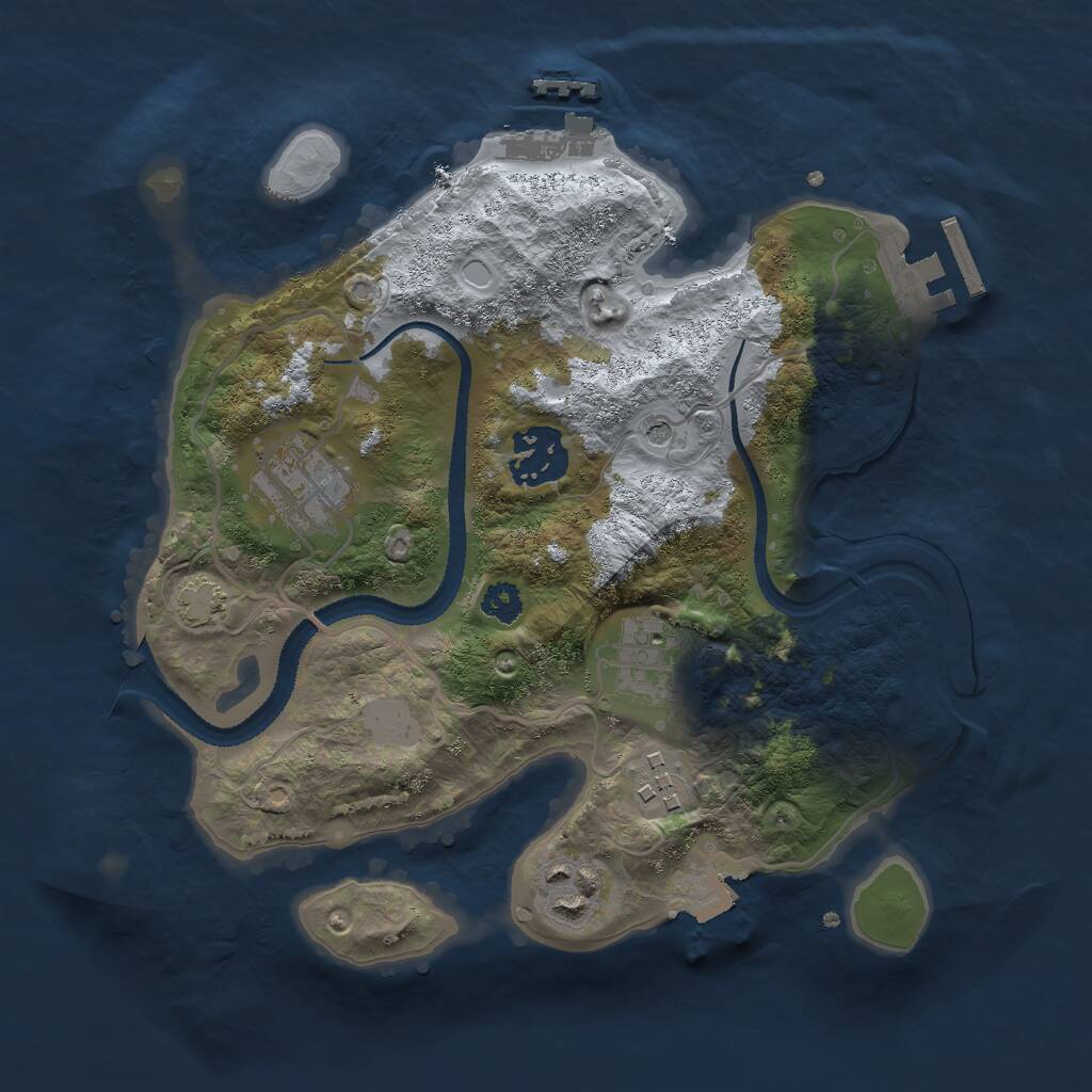 Rust Map: Procedural Map, Size: 2700, Seed: 912830, 10 Monuments