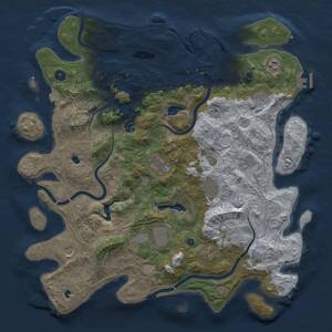 Thumbnail Rust Map: Procedural Map, Size: 4500, Seed: 281532715, 16 Monuments