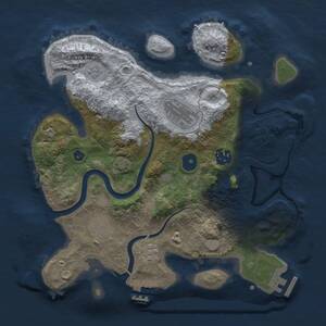 Thumbnail Rust Map: Procedural Map, Size: 3000, Seed: 1603655580, 10 Monuments