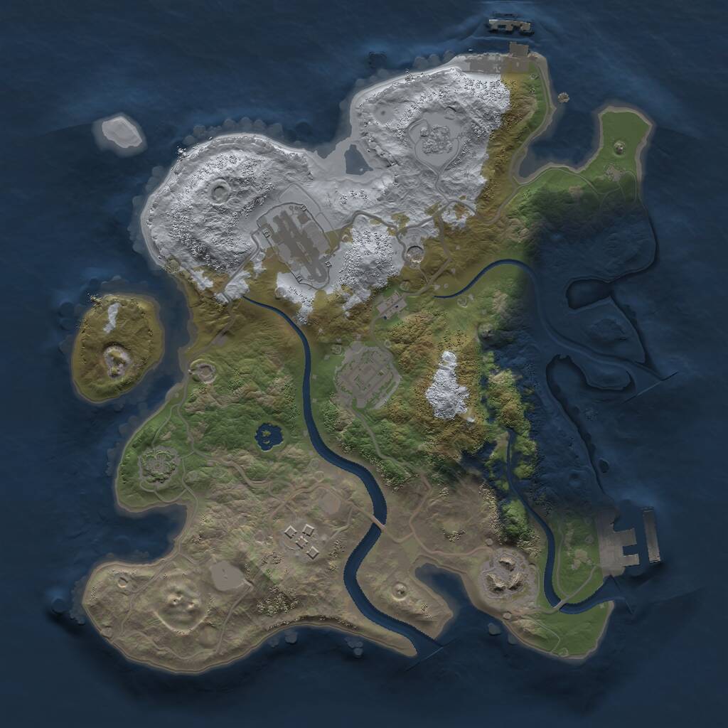 Rust Map: Procedural Map, Size: 2700, Seed: 86, 10 Monuments