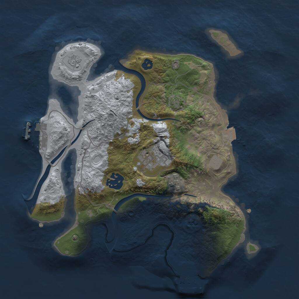 Rust Map: Procedural Map, Size: 2700, Seed: 64649274, 8 Monuments