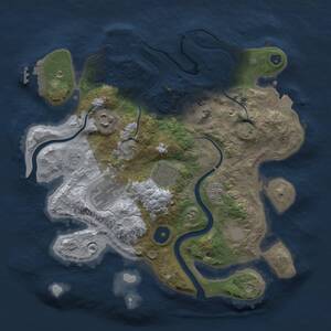 Thumbnail Rust Map: Procedural Map, Size: 3000, Seed: 2085795964, 11 Monuments