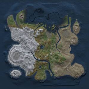 Thumbnail Rust Map: Procedural Map, Size: 3200, Seed: 5156, 12 Monuments